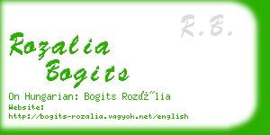 rozalia bogits business card